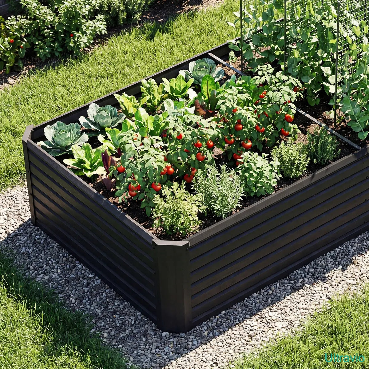 1/2 pcs Raised Garden Bed Kit, with Gloves & Tension Bar