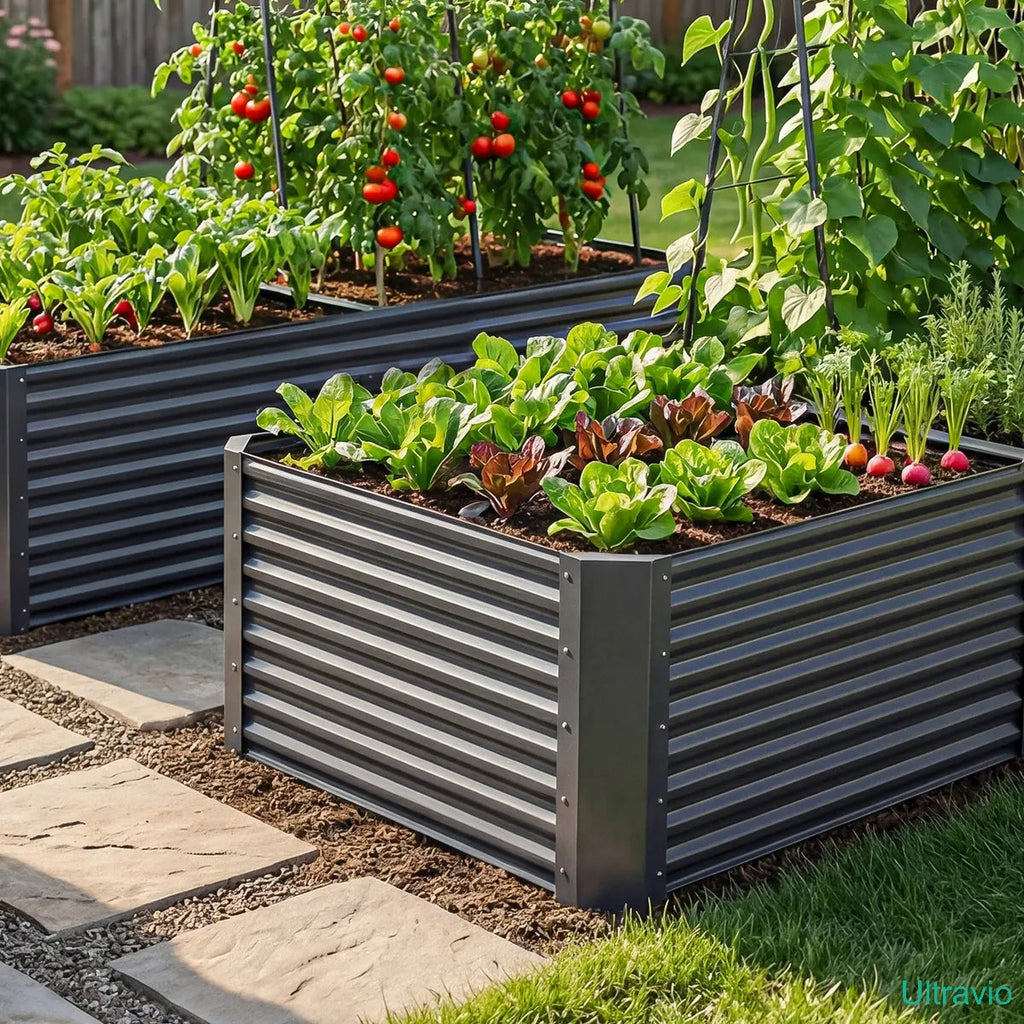 1/2 pcs Raised Garden Bed Kit, with Gloves & Tension Bar