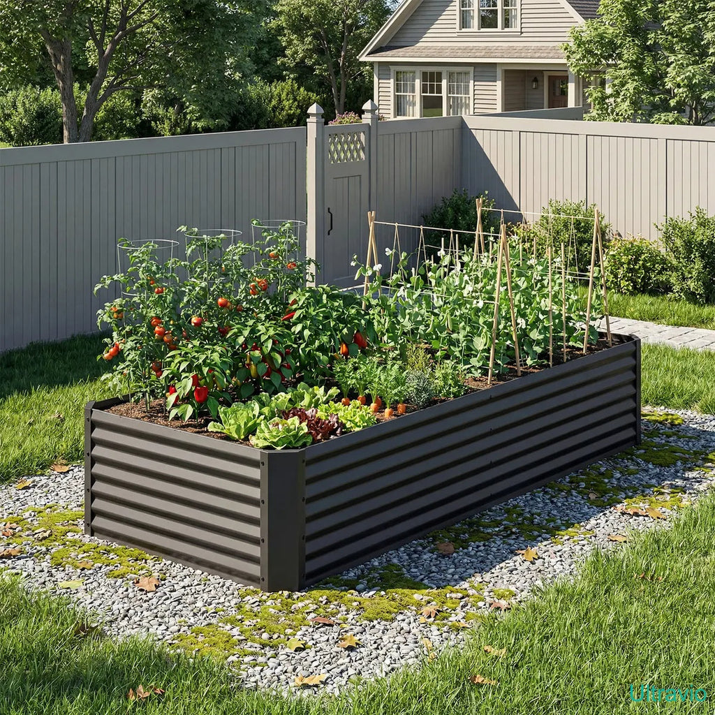 1/2 pcs Raised Garden Bed Kit, with Gloves & Tension Bar