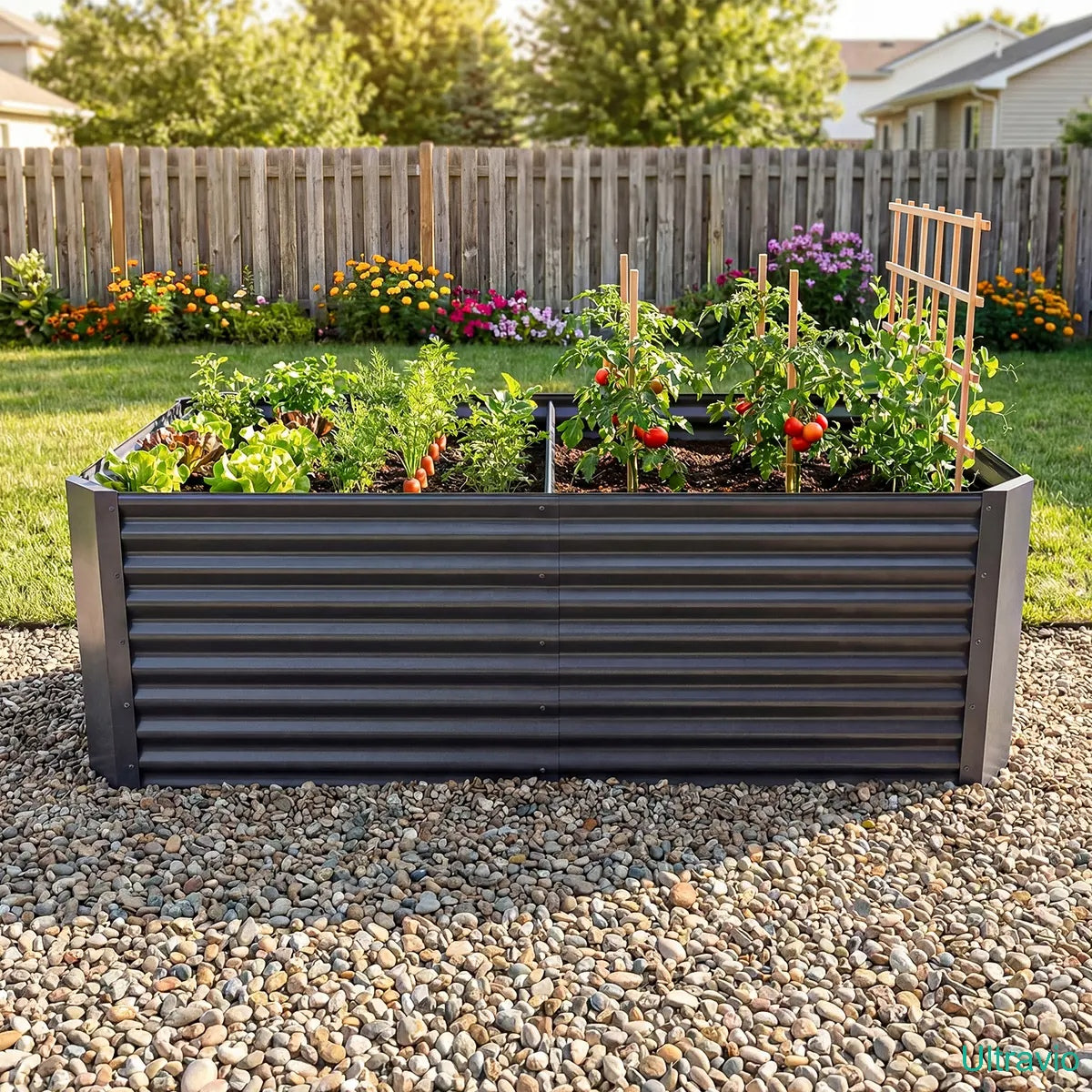 1/2 pcs Raised Garden Bed Kit, with Gloves & Tension Bar