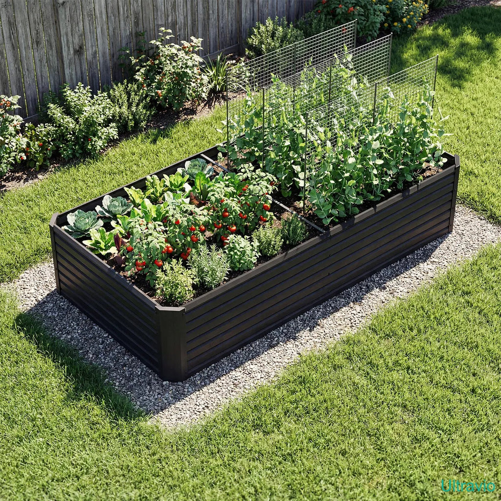 1/2 pcs Raised Garden Bed Kit, with Gloves & Tension Bar