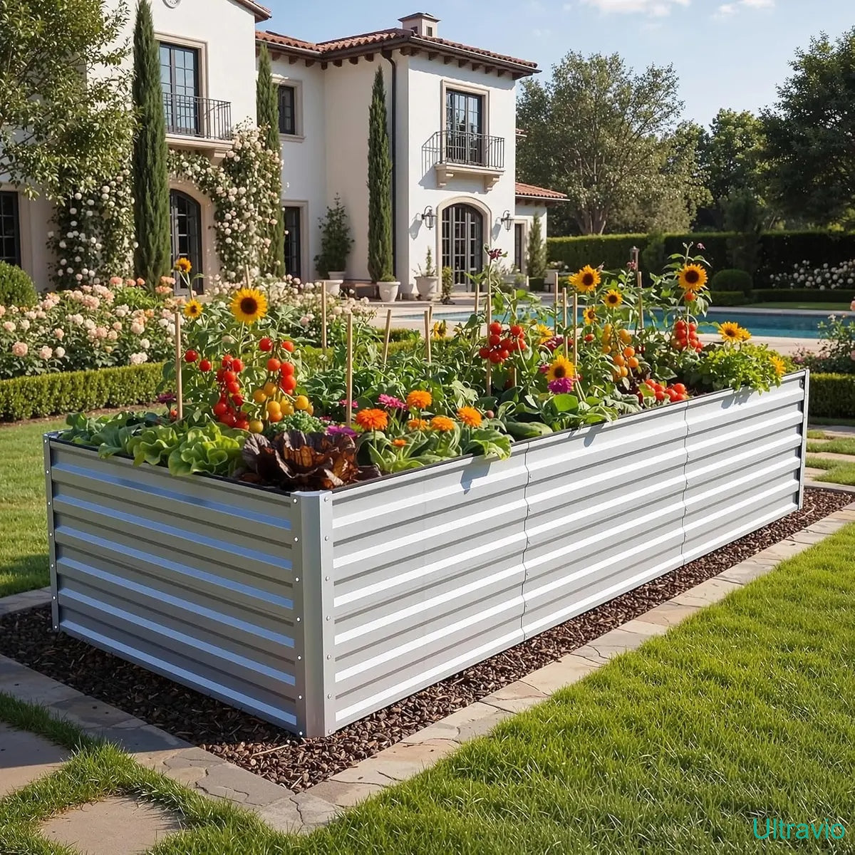 1/2 pcs Raised Garden Bed Kit, with Gloves & Tension Bar